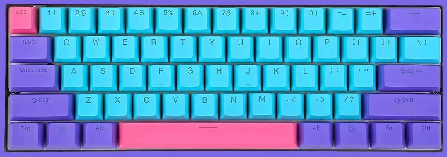 BOYI 61 Mini Hot-Swappable Wired 60% Mechanical Gaming Keyboard,RGB Cherry MX Switch PBT Keycaps NKRO Type-C Keyboard for Gaming and Working (Joker-Plus Color,Cherry MX Speed Silver Switch)