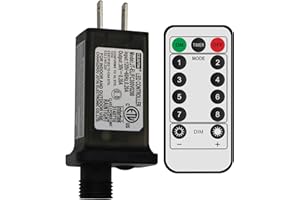 DREAMWORTH 8 Mode Light LED Transformer 30V LED Controller Class 2 Power Supply, Low Voltage US Plug Adapter Replacement for String Light, Not Compatible with Christmas Trees Transformer