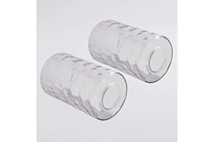 SGLED Hammered Glass Shades Water Ripple Clear Glass Lamp Shade, Glass Shades Light Fixture Replacement with 1-5/8-Inch Fitter