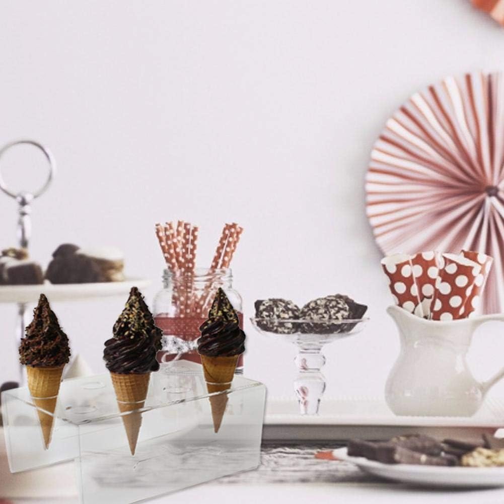 Assiettes Et Plats De Service Presentoirs A Gateau Bularyfr Porte Gobelet En Acrylique Avec Support Pour Cornets De Petit Gateau Porte Gobelet Pour Tube De Cone De Creme Glacee Crisp 8 Trous Pour Porte Gobelets