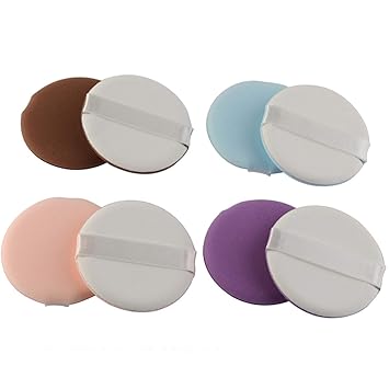 DALUCI 4 Pcs Air Cushion Puff Powder Makeup Sponge For Cream | Contour | Facial | Smooth | Wet Dry Make Up Tool (Multi-Colour) (4 pcs)