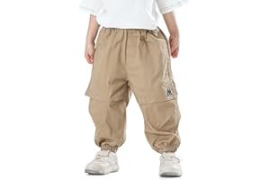 MINI PANDA Toddler Pants Boys& Girls, Relaxed Stretch Twill Toddler Casual Pants