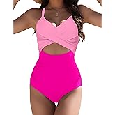 Women's One Piece Swimsuit Tummy Control Bathing Suits Sexy Cutout Swimwear Full Coverage Swim Suits for Women 2026
