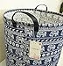 CLOCOR Large Storage Basket,Canvas Fabric Waterproof Storage Bin Collapsible Laundry Hamper Basket for Home,Kids,Nuesery,Toy Organizer(Elephants)