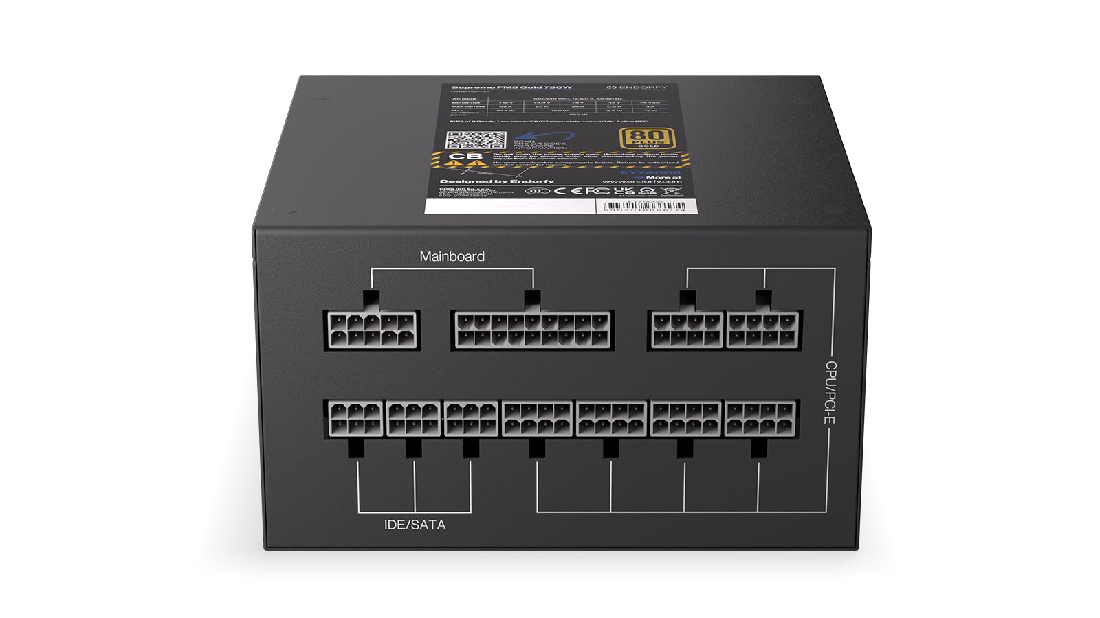 Endorfy Supremo Fm5 Gold 750 W Unité D'Alimentation D'Énergie 18+10 Pin Atx Atx Noir - View 7