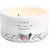 Friend You Make Life Beautiful - Double Wick Butterfly Candle in Ceramic with 100% Soy Wax & Cotton Wicks - Tranquility Scent