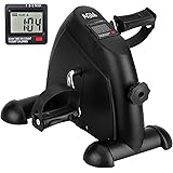 Mini Exercise Bike, AGM Under Desk Bike Pedal Exerciser Foot Cycle Arm & Leg Pedal Exerciser with LCD Screen Displays