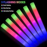 YQXTOOEL 58pcs Giant Glow Foam Sticks 3 Modes Wedding Party Lights view 2