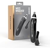 MANSCAPED&reg; Weed Whacker&reg; 3.0 PRO Electric Nose, Ear &amp; Eyebrow Hair Trimmer | SkinSafe&reg; Dual-Head System, LED Spotlight, Waterproof, Rechargeable, Travel Lock, Eyebrow Comb Attachment