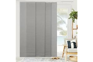 CHICOLOGY Vertical Blinds, Room Divider, Door Blinds,Blinds for Sliding Glass Doors, Temporary Wall, Closet Curtain, Room Door, Woven Gray (Natural Woven) W:46-86 x H:Up-to 96 inches