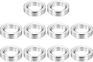 PATIKIL M8 Stainless Steel Spacers, 12Pcs Metal Spacer 8mm ID x 12mm OD x 3mm L Screw Standoff for 5/16" or M8 Screw