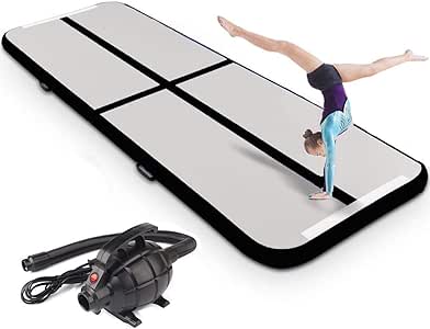 Everfit 3m x 1m Air Track Mat Gymnastic Tumbling Pink and