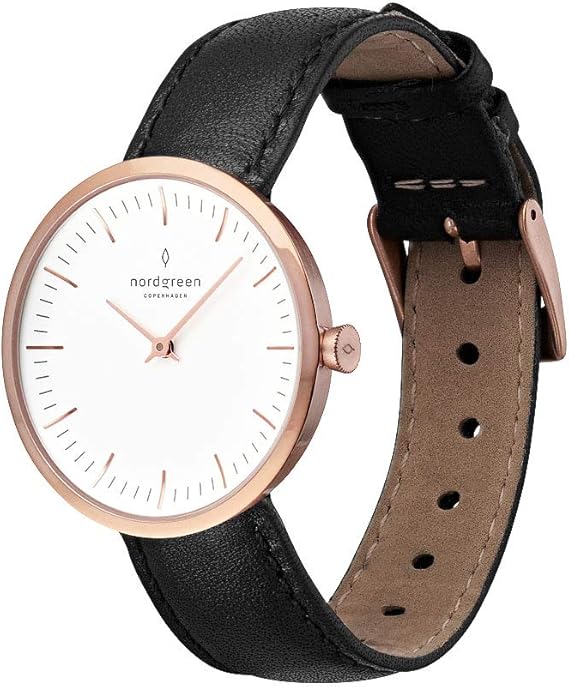 Amazon Nordgreen ノードグリーン Infinity レディース のローズゴールド32mm 北欧 デザイン腕時計 ブラックレザーストラップ レディース腕時計 腕時計 通販