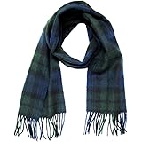 Shepherds Land Womens Tartan Lambswool Scarves With Fringe