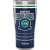 Tervis Traveler NFL Seattle Seahawks - Vintage Triple Insulated Tumbler Travel Cup Keeps Drinks Cold & Hot, 20oz, Stainless Steel