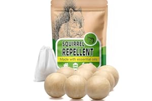 AUDQQM Squirrel Repellent Outdoor, Peppermint Chipmunk Repellent, Squirrels Deterrent, Keep Chipmunks Away from Attic/Garden/Bird Feeder/Lawn/Car, Cover for 120 sq ft Area-8P
