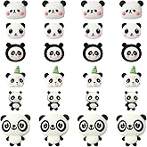 Honbay 24pcs Slime Charms Flatback Resin Charms Cute Animal Panda Embellishments for Hair Clips, Photo Frames, Phone Cases, Jewelry Boxes, Stationery Boxes, Scrapbooking, DIY Crafts, etc