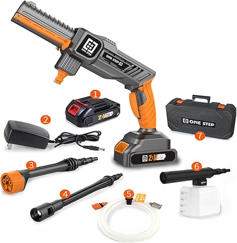 Amazon Co Jp One Step 高圧洗浄機 無線充電式ハンディウォッシャー 充電式 コードレス 専用ケース 工具 日曜大工 Diy バケツタンクレス ホース直結 洗車機 洗車メンテナン 洗浄クリーナー ポンプ 自動水鉄砲 モバイルクリーナー ハンドヘルド 充電式リチウムバッテリー