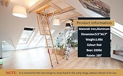 2Pcs Attic Ladder Hinge Pull Down Attic Stair Parts
