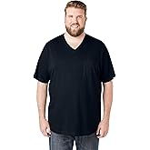 KingSize Men's Big & Tall Shrink-Less Lightweight V-Neck Pocket T-Shirt