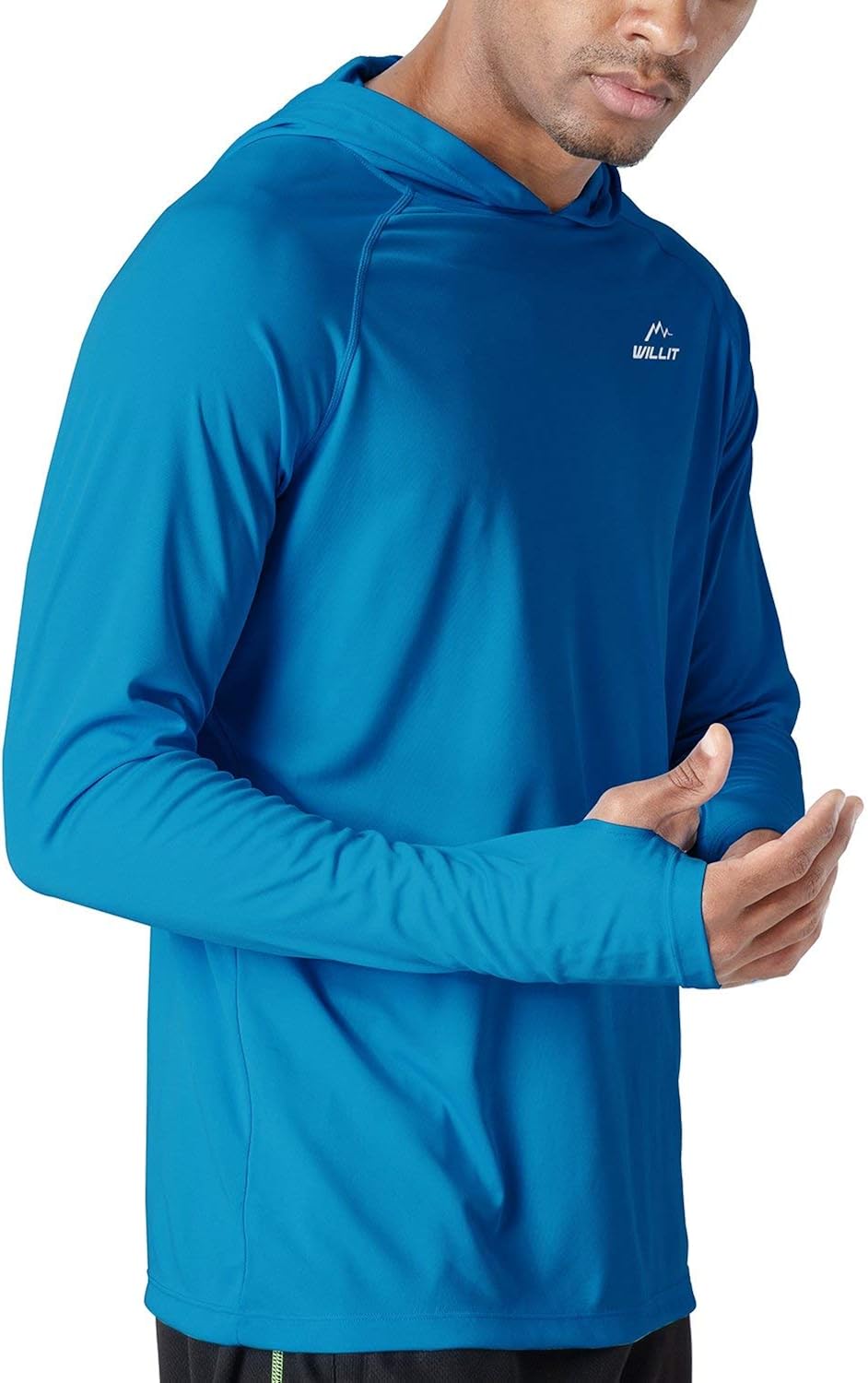 Willit Men's UPF 50+ Sun Protection Hoodie Shirt Long Sleeve SPF Fishing Outdoor UV Shirt Hiking Lightweight: Clothing