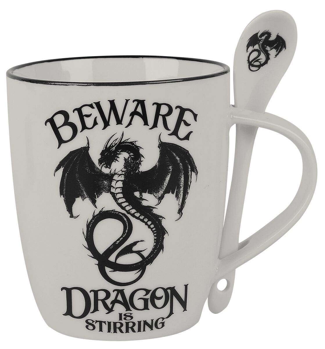 Alchemy England 1977 Dragon is Stirring Unisex Cup White-Black, Porcelain,