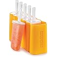 ZOKU Mod Pops, 6 Classic Popsicle Molds in One Compact Tray With Sticks and Drip Guards, Easy-Release, BPA-free