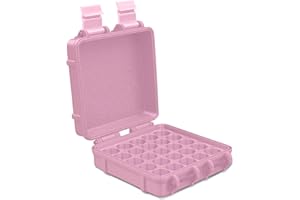 Planitia Corp. 3D Printed Vial Storage Case - Waterproof 3ml Vial Storage Case with 25 Slots - Freezer Safe Hard Shell Essential Oil Case for Home, Fridge, Travel, 16mm Max Diameter, 35mm Max Height