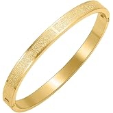 Qitian Islamic Jewelry Gifts for Women Allah Gold Bangles Bracelets Ayatul Kursi Arabic Cuff Bracelet for Women Men Islam Eid Ramadan New Year Gifts