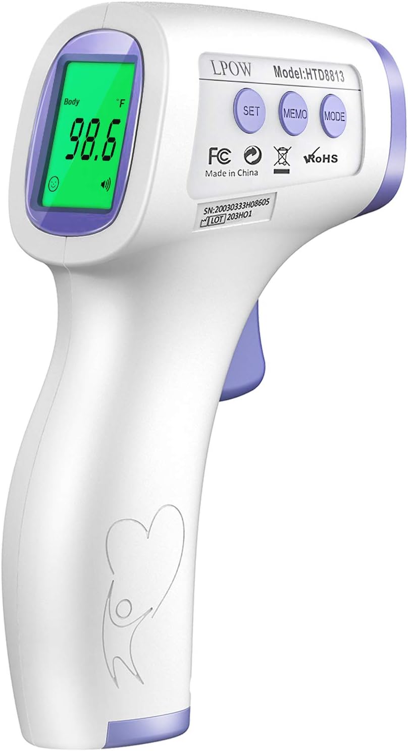 Non Contact Forehead Digital Thermometer for Adults Kids and Baby, Medical Baby Thermometers for Fever, Infrared Thermometer with LCD Display Instant Accurate Reading for Body and Surface
