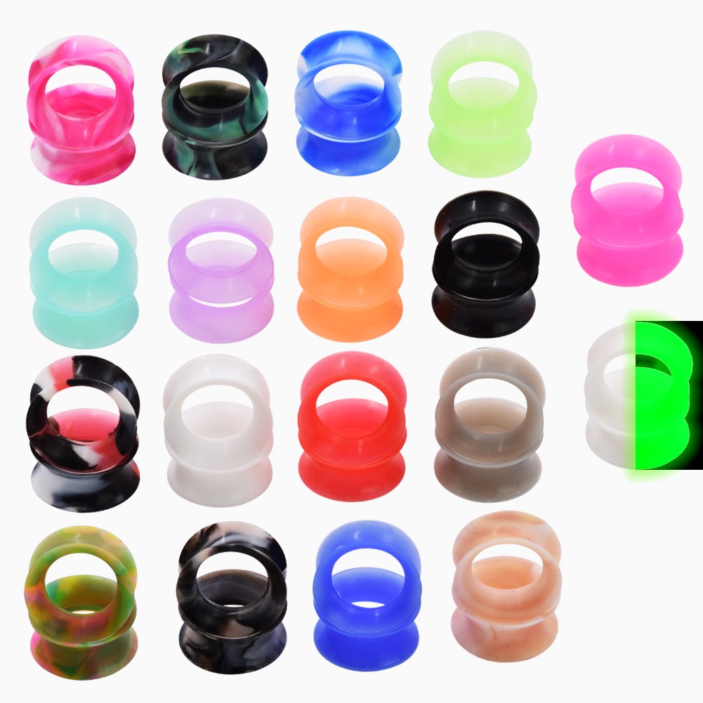 Oyaface 76pcs/36Pcs Silicone Ear Gauges Flesh Tunnels Plugs Stretchers Expander Ear Piercing