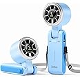Diveblues Portable Handheld Turbo Fan, 5 Gear Wind, Battery Operated, Up to 12 Working Hours, 3 IN 1 Hand Fan with Air Turbo Tech Cooling Fan for Outdoor Activities, Travel, Working