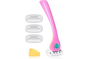 Billie Razors for Women Shave Kit – Women’s Razor + 4 x 5-Blade Razor Refills + Magnetic Holder – Malibu