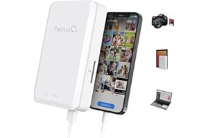 NEWQ 1TB External Hard Drive for iPhone, iPad, MacBook - USB 3.0, 2.0, 2.0 3.0 - Compatible with iOS & Android, Store Photos, Videos, Music, Documents