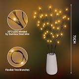 URAQT Led Branch Lights 3 Pack 73cm Flexible Decor Indoor Warm White view 2