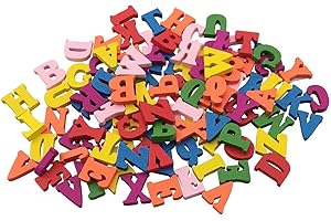 Wooden Letters, 100 PCS Colored Capital Wooden Letters for Artistic Creation, Alphabet Education, Bulletin Board Decoration (