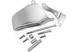 Daola888 Long Water Pump Alternator Bracket, Black, Compatible with Chevy SBC SB 305 350, with Hardware (Silver).1969 to 1986 SBC with Long Water Pump.