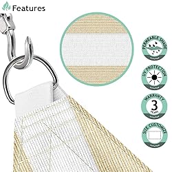 SunnyRoyal 8'x18'x20' Heavy Duty Sun Shade Sail