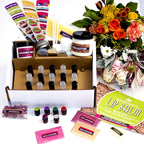 Deluxe Lip Balm Kit with Filling Tray, (77Piece Set) For Making Your