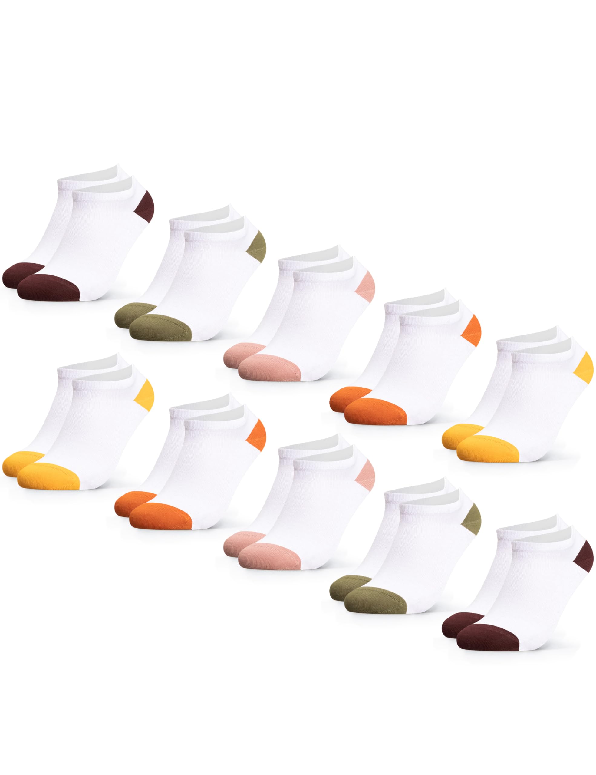 Occulto Damen Sneaker Socken 10er Pack (Modell: Maja) Herbst Mix 35-38