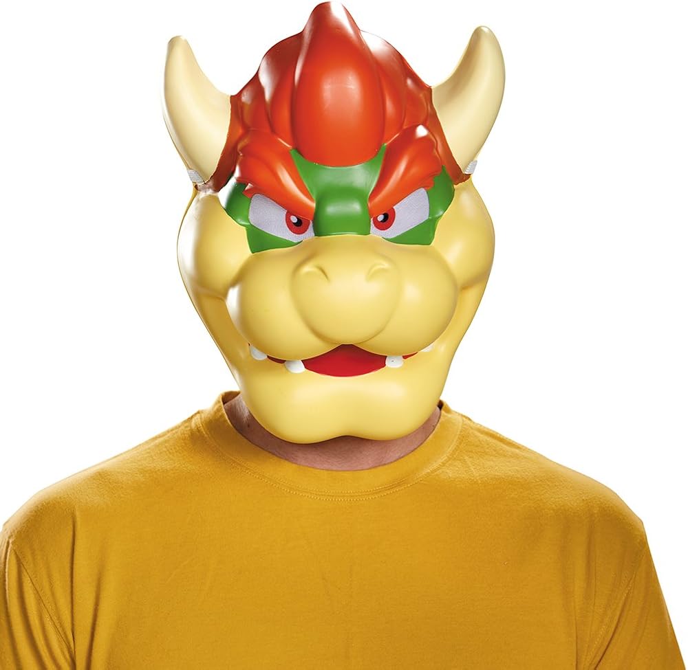 Disguise Men's Bowser Costume Mask Adult, Multi, One Size