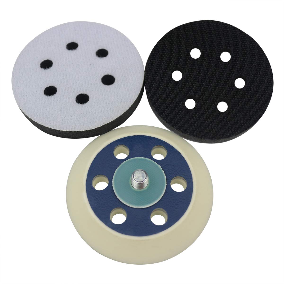 3 Inch 6 Holes Hook and Loop Backing Plate 5/1624 Threads Polishing