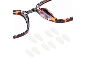 OPUGIT 2.5mm Anti-Slip Glasses Nose Pads, Adhesive Soft Silicone Eyewear Nose Pads for Plastic Frame Glasses Sunglasses(Clear,5 Pairs)