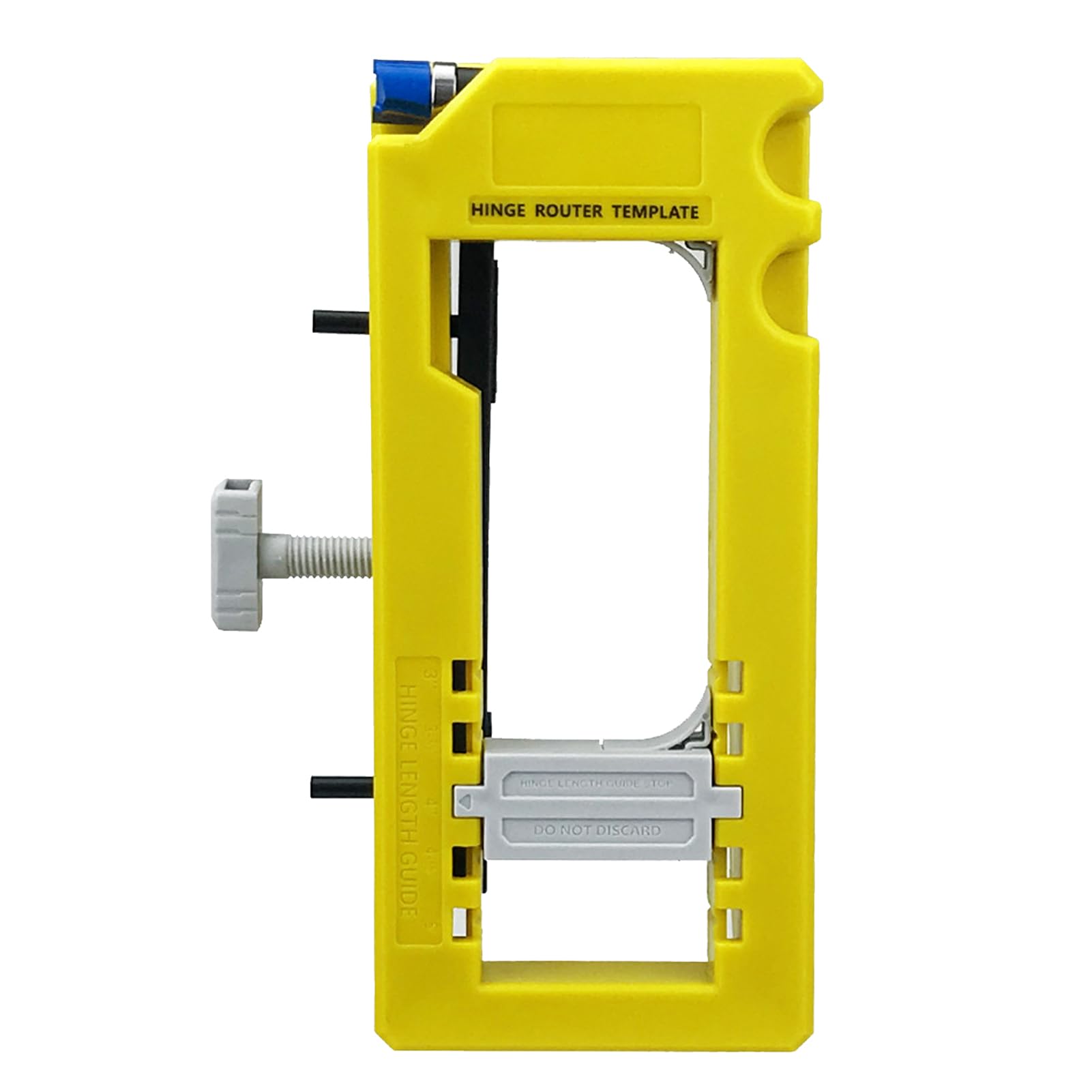 Plastic Door Hinge Jig for 3-5in Hinge Length with Storage Space, Depth Gauge, 3-5in Mortise Guide, Non Slip Pads, Adjustable Size for Woodworking & Door Hinge Template Mortiser