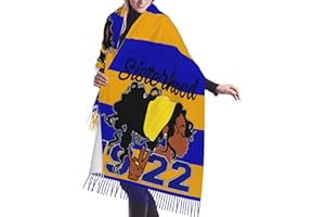 JIW Iaa Women Scarf Sorority Paraphernalia Gifts for Women Wrap Shawl With Tassel
