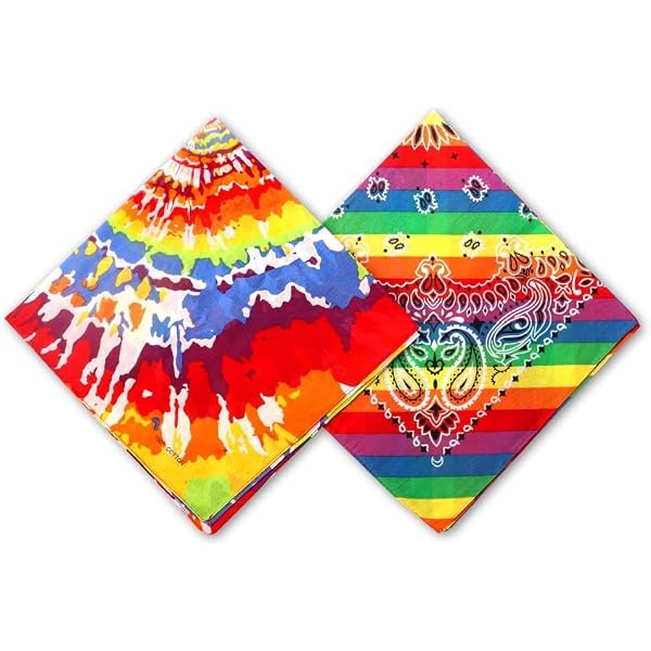 thumbnail image 2 of Rainbow Paisley Bandana - Pride Shop NZ 2 of 14