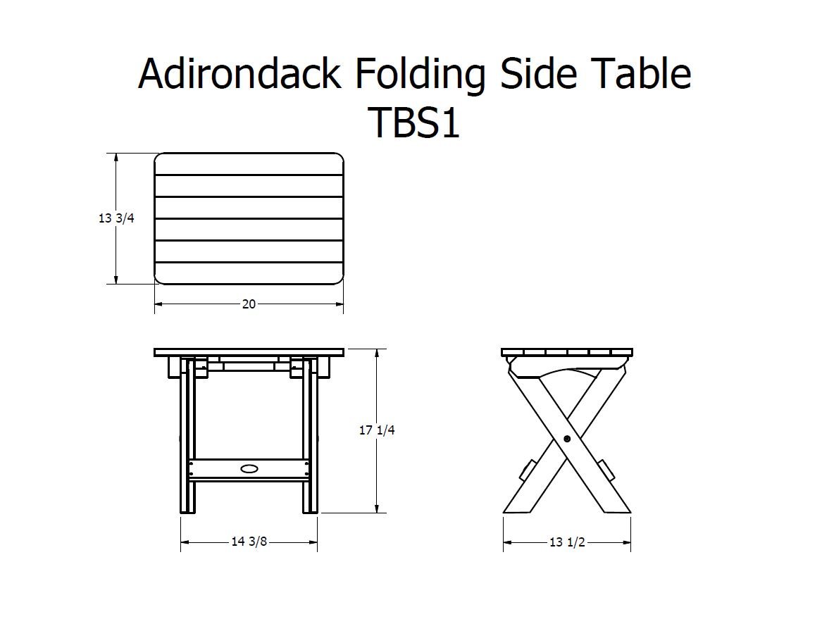 Highwood Folding Adirondack Side Table, White 793573815170 eBay