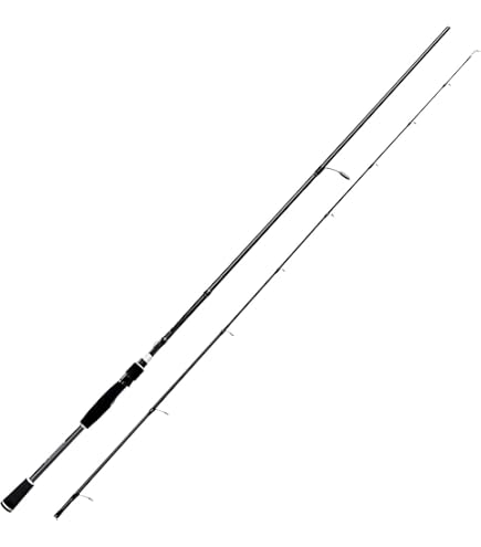 Entsport 2 Piece 7 Feet Spinning Rod 24 Ton Carbon Fiber Spincasting Fishing Rod with 2 Tips
