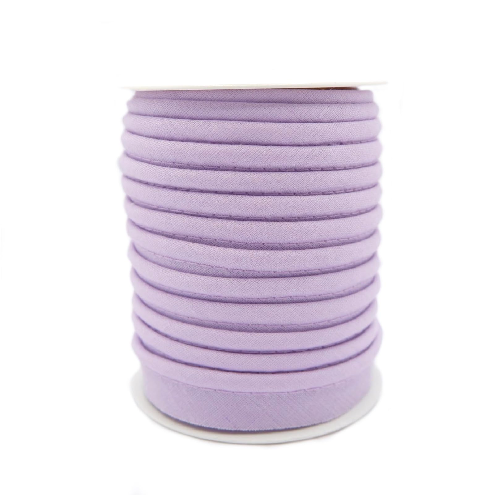 TEXTEX = Piping for Sewing, Decoration, and Crafts. Composition 50% Cotton and 50% Polyester. Total Width of 15mm, Cord of 5mm, and Flap of 10mm. 10 Meter Reel - (Lilac)