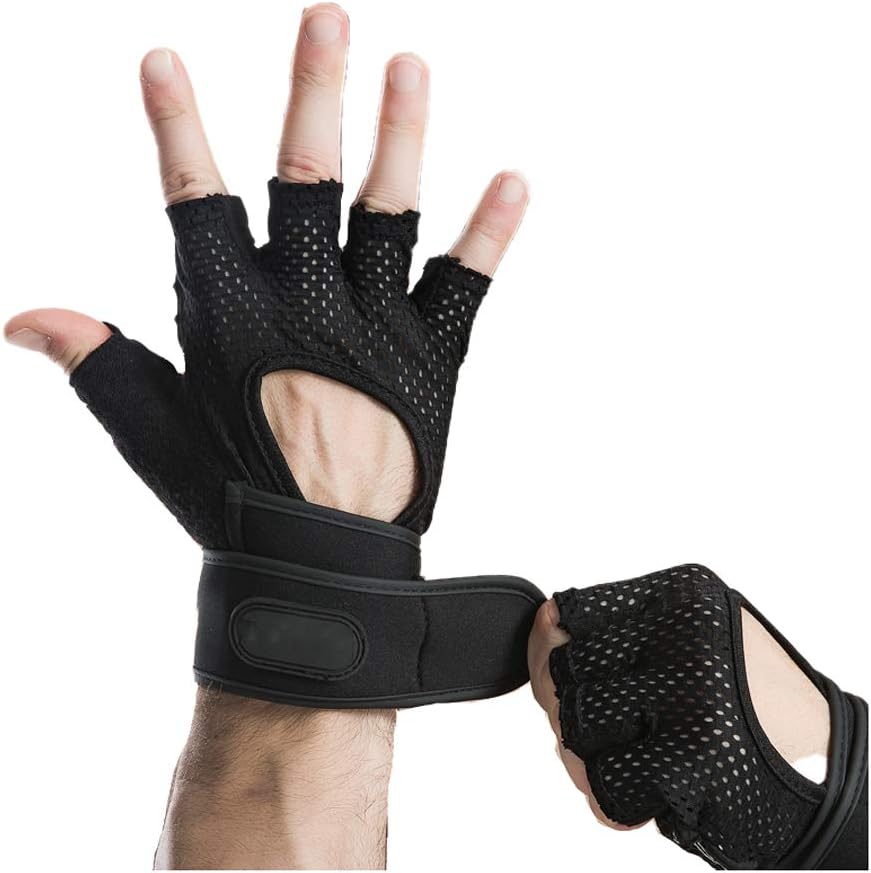 Mexgcom Fitness Handschuhe Damen/Herren - Atmungsaktiv Mit Handgelenk Unterstützung